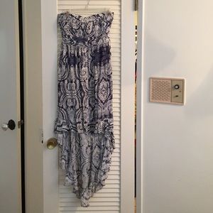 Printed high-low LF dress