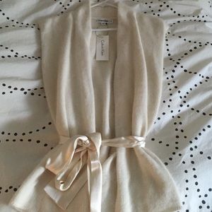 Calvin Klein angora blend sweater cardi/wrap sz M