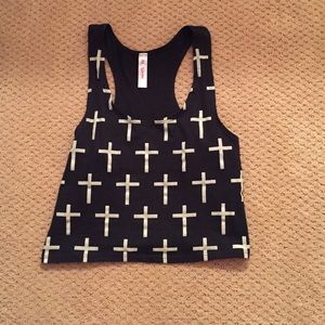Cross crop top