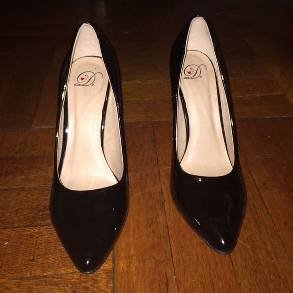 Black Leather Heels