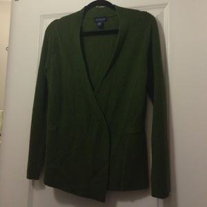 Fabulous Ann Taylor Green Wool Blend Cardigan