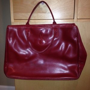 Red AUTHENTIC Long Champ purse