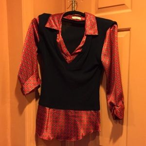 Forever 21 Red and Black Top