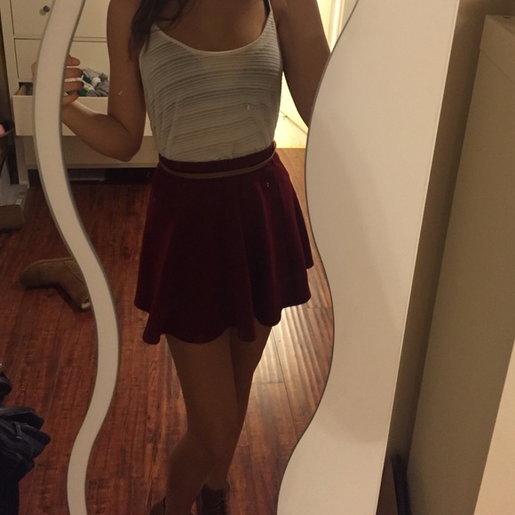 Red skater skirt