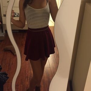 Red skater skirt