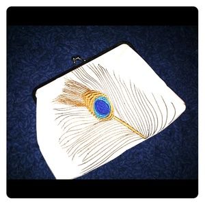 White clutch purse
