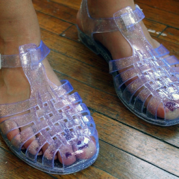 Sparkly jelly sandals