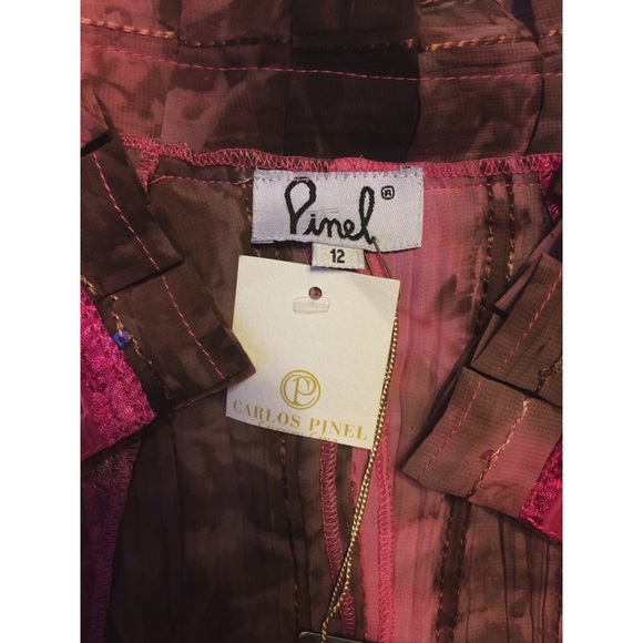 $400 BRAND NEW CARLOS PINTEL CUT OFF SHOULDER TOP - Picture 2 of 4