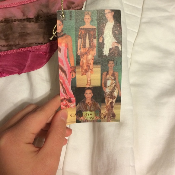 $400 BRAND NEW CARLOS PINTEL CUT OFF SHOULDER TOP - Picture 4 of 4