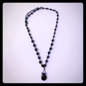 Black beaded necklace