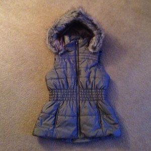 Silver puffer vest