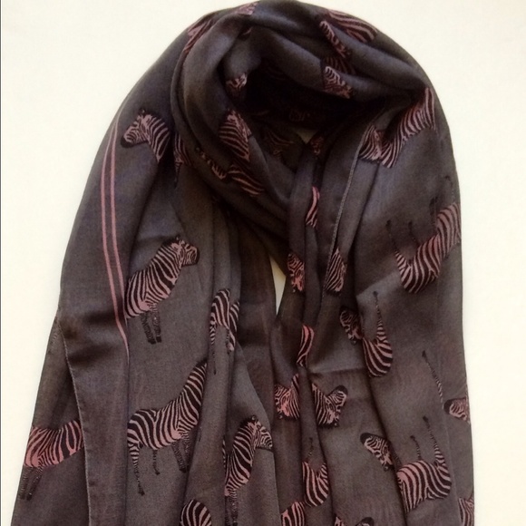 zebra printed scarf