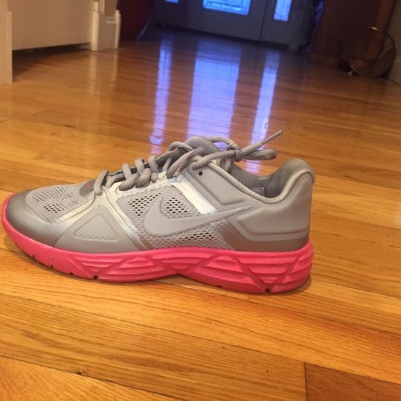 Pink and gray nikes