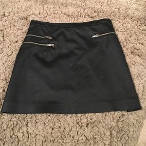 Topshop motto leather skirt