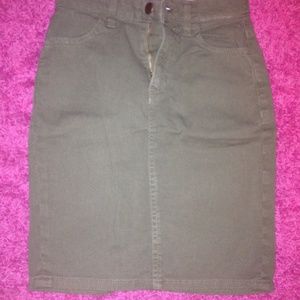 American Apparel Green jean skirt size xs