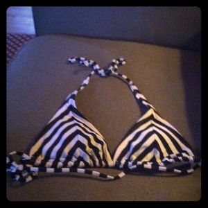 Black and white swimsuit top.
