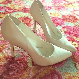 White BCBG pumps