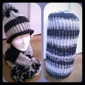 Hand made hat and scarf sets/Large Round Pillow