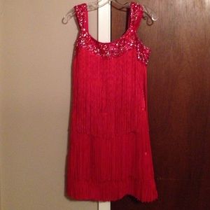 Red 1920's Flapper Dress!!