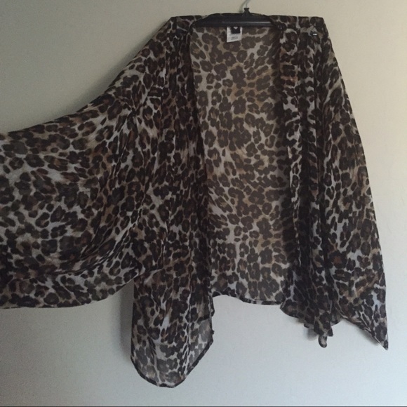 Leopard Sheer Kimono