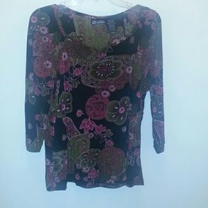 Colorful stretchy blouse