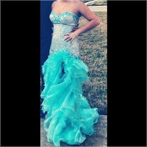 Sequence mermaid prom dress