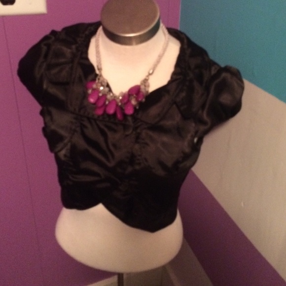 Black mini vest