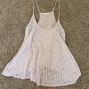 Spaghetti strap sheer printed top