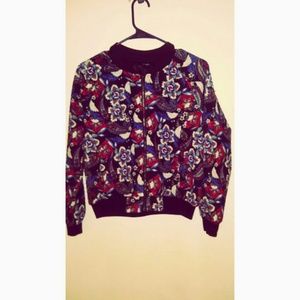 Flower print sweater