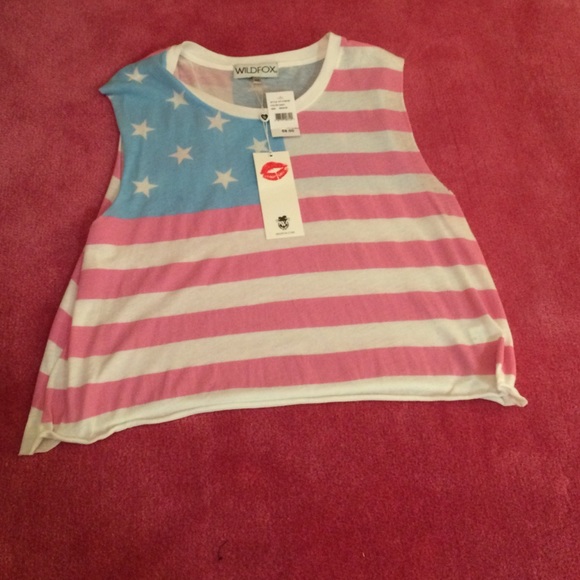 Wildfox American Flag Tank Top