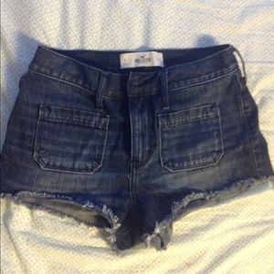 Hollister high rise denim shorts