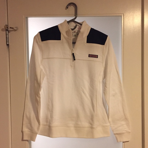 Vineyard Vines White & Navy Shep Shirt