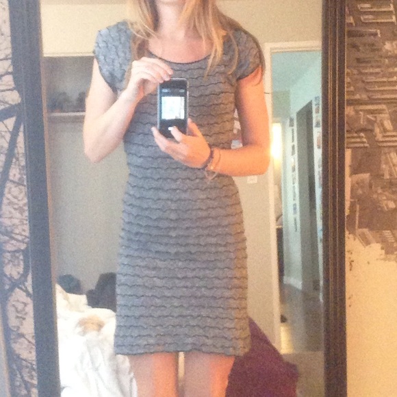 Free People woven grey/black dress S - Picture 1 of 4