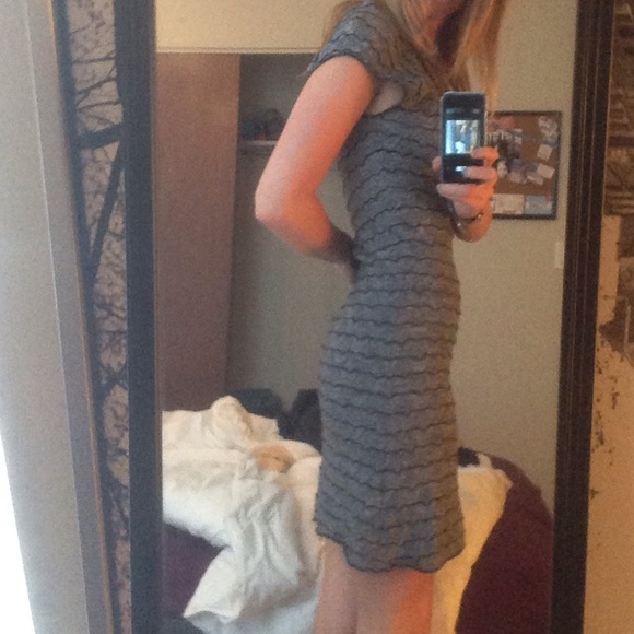 Free People woven grey/black dress S - Picture 2 of 4