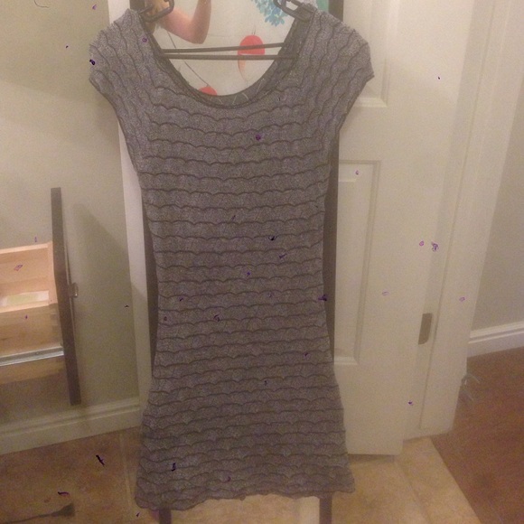Free People woven grey/black dress S - Picture 3 of 4