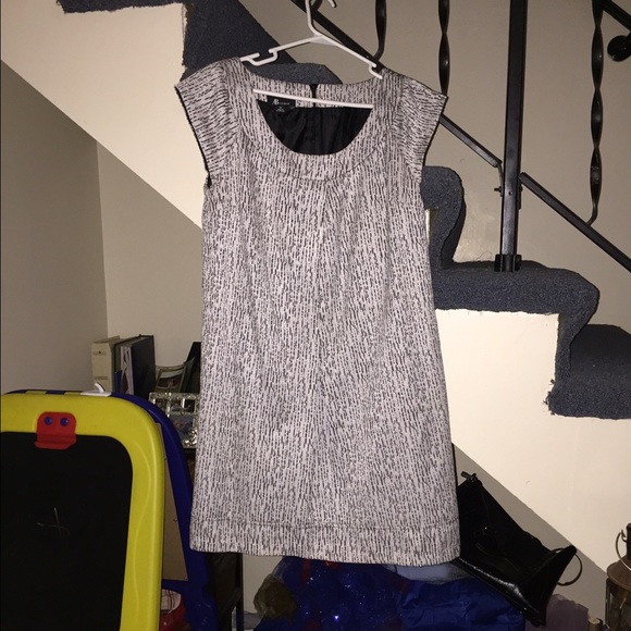 Black and white zebra print shift dress