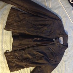 Grey American Rag faux leather motorcycle jacket