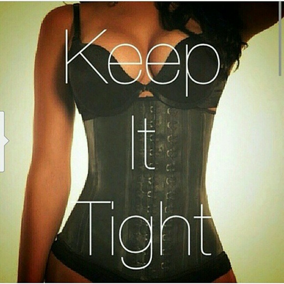RESERVED and SOLD !  Black latex waist cincher