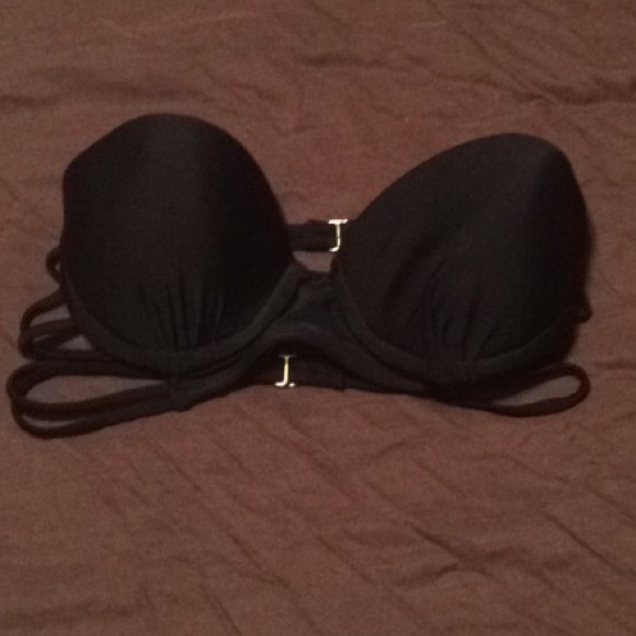 Black strappy swim top