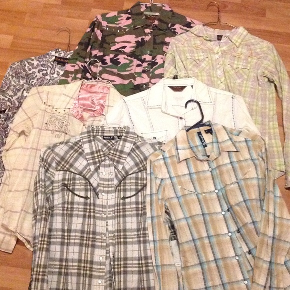 7 ladies western shirts bundled
