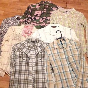 7 ladies western shirts bundled