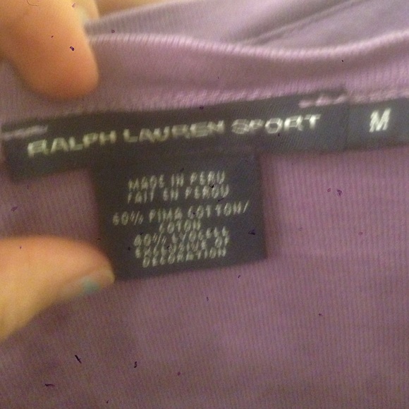 Ralph Lauren lavender Tshirt M/S - Picture 3 of 3