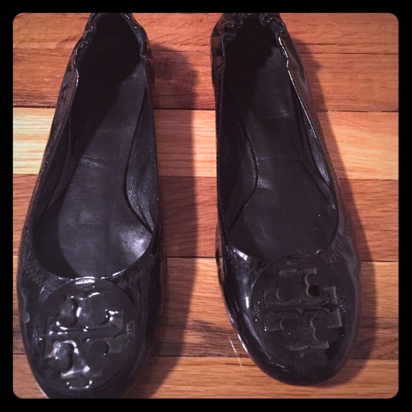 Tory Burch black on black Reva Ballet flats