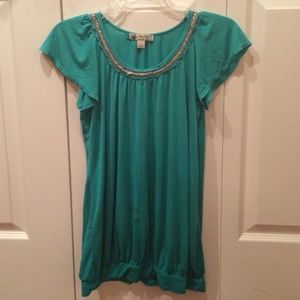 Bluish/green top