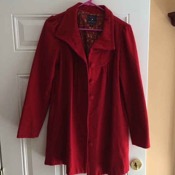 Wool shift coat