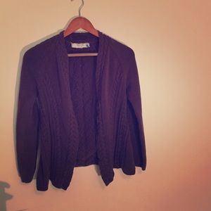 Anthropologie Dark Gray Knit Cardigan