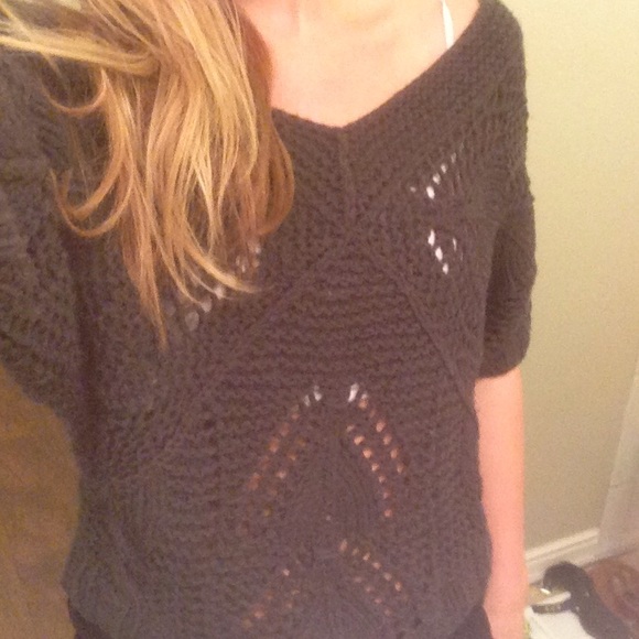 Navy Blue Knit Top - Picture 1 of 3