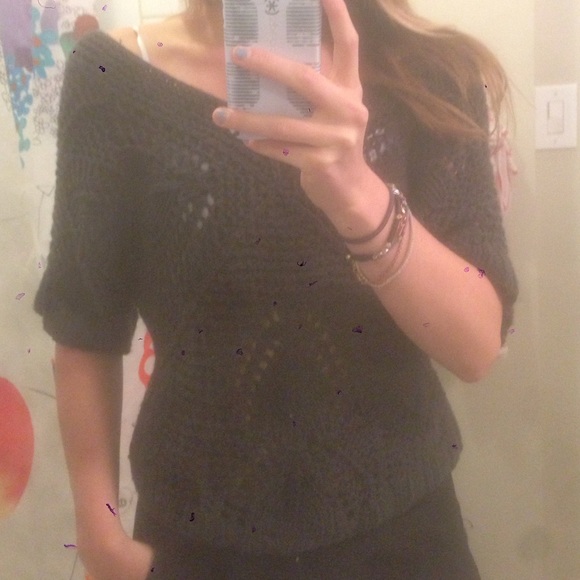 Navy Blue Knit Top - Picture 2 of 3