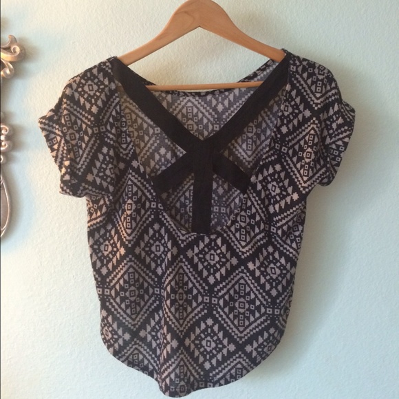Lush cropped cross open back top