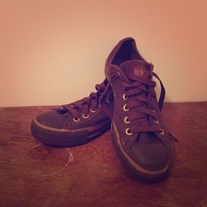 Dark Brown and Tan Chuck Taylors